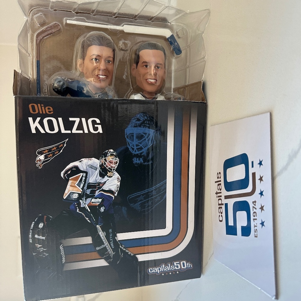 NEW Washington Capitals 50th Peter Bondra and Olaf Kolzig Dual Bobbleheads